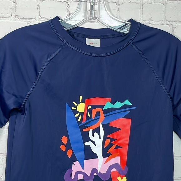 Hanna Andersson Short Sleeve Graphic Design Rash Guard Top - Picture 2 of 10